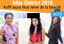 Miss District 2018: Koffi laura élue reine de la beauté