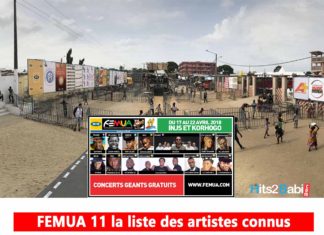 FEMUA 11 la liste des artistes connues